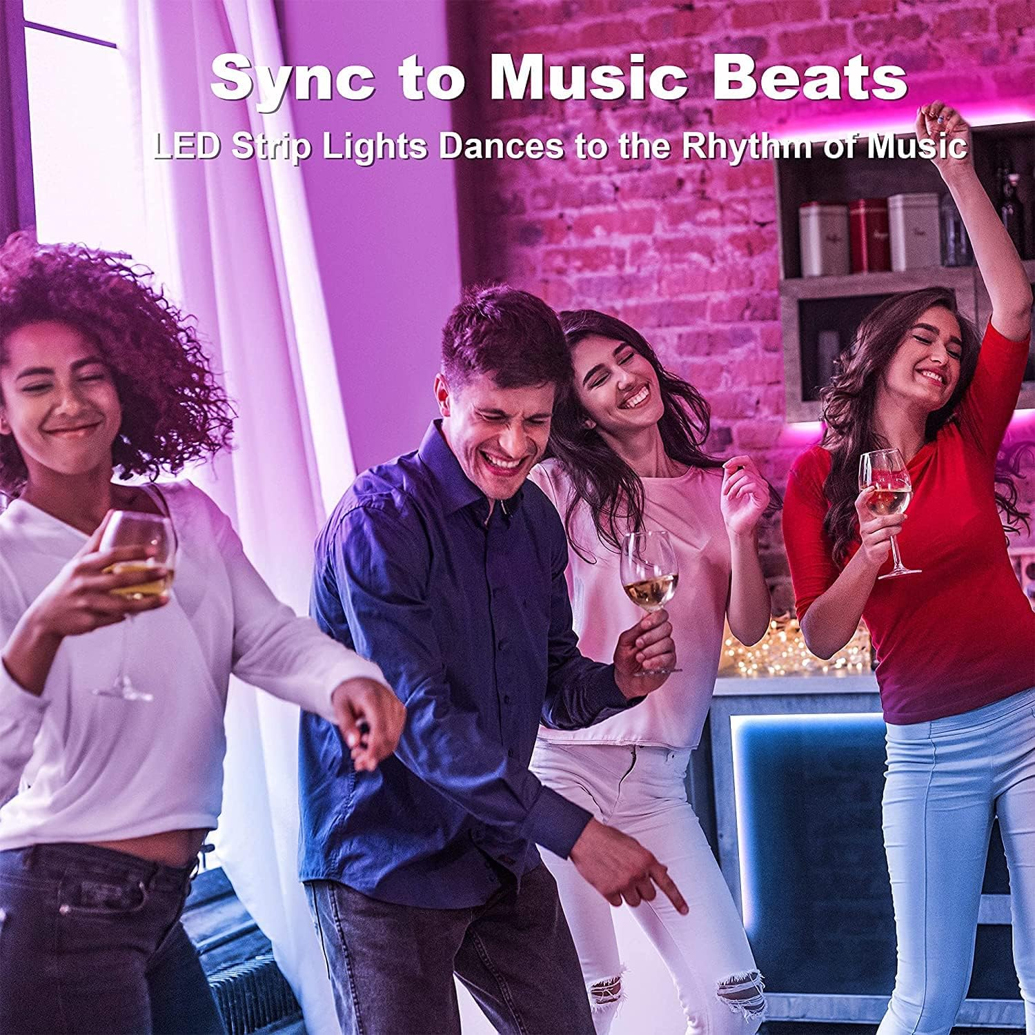 Cozylady Wifi LED Strip Lights 15M(2Rolls of 7.5M), Smart RGB Light Strips Compatible with Alexa, Google Home, APP Control,Music Sync RGB Lights for Bedroom Children'S Room Party Decor Gift image number 6