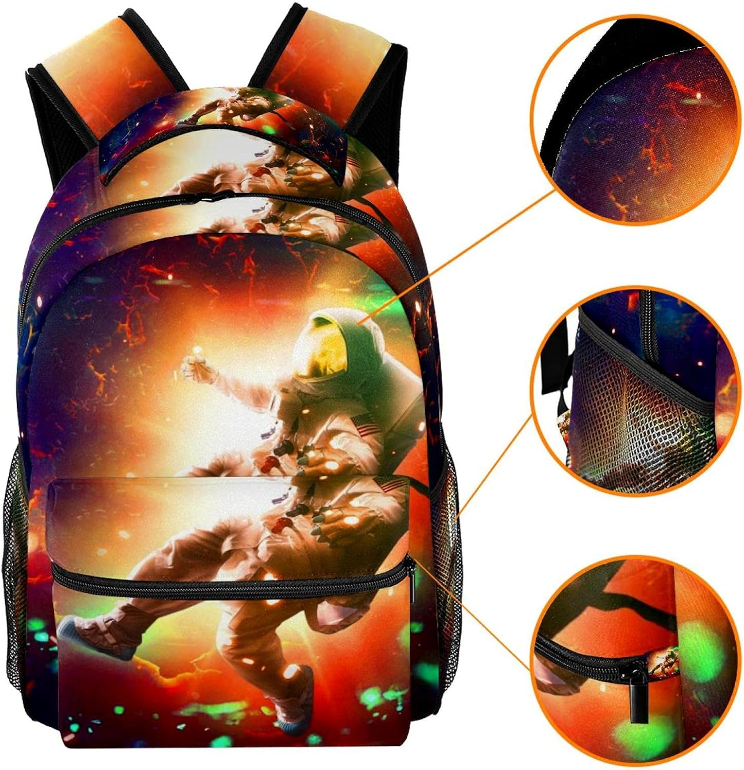 Astronaut in the Wormhole Backpack Students Shoulder Bags Travel Bag College School Tote Backpacks image number 2