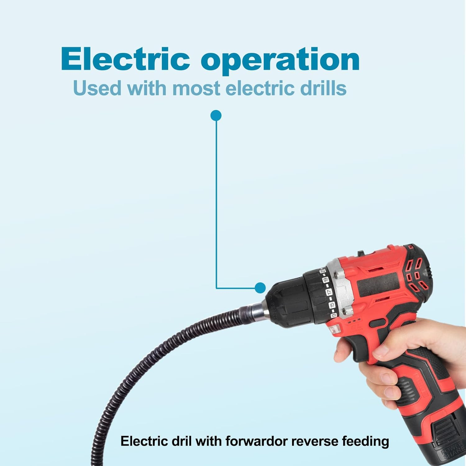 Drain Cleaner Spiral 5 M &ndash; Drain Pipe Cleaning Spiral Diameter 12 Mm, with 6 Pieces Drain Cleaner Cutting Head for Pipe Cleaning with Drill Tip Drain Snake image number 6