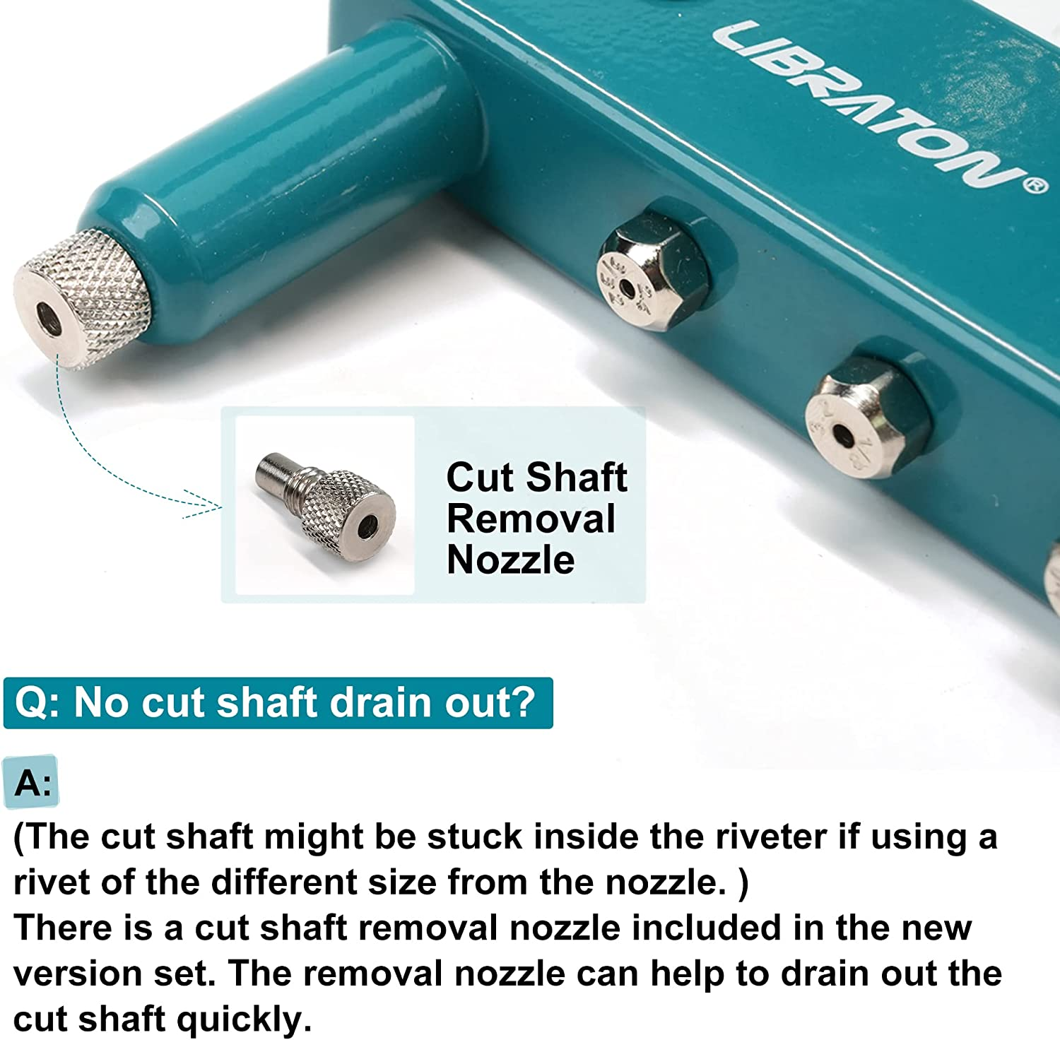 Libraton Rivet Gun, Rivet Gun Kit, Pop Rivet Gun, 80Pcs Metal Rivets and 4 Drill Bits, Heavy Duty Hand Riveter, Rivet Gun Tool for Metal, Automotive, Blind Rivets 3/32" 1/8" 5/32" 3/16" image number 3