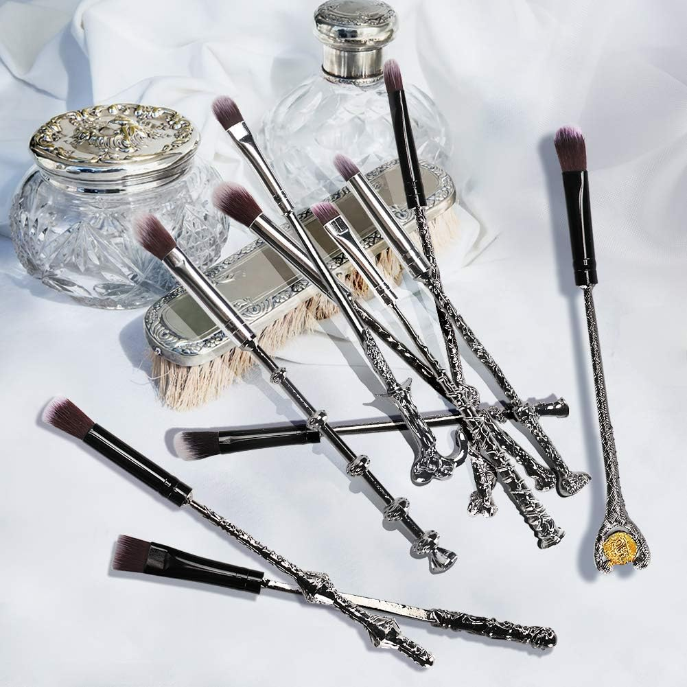 ARALOR Wand Makeup Brushes Set - 10Pcs Wand Set Makeup Brushes for Women image number 4