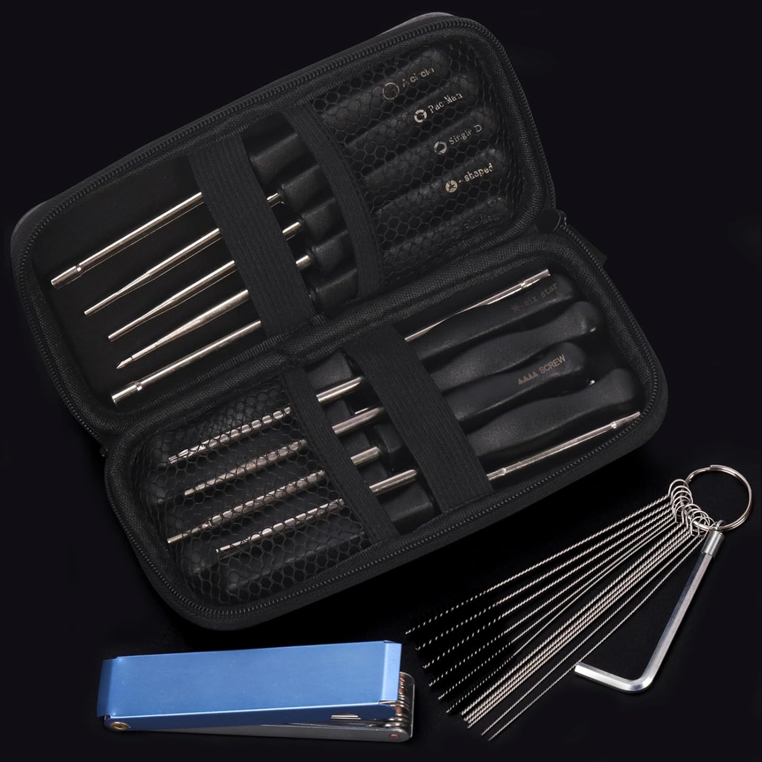 Swpeet 15Pcs Carburetor Adjustment Tool Carburator Adjusting Kit with Welding Tip Cleaner Carb Carburetor Cleaner Assortment Kit, Carburetor Adjusting Tool with Carburetor Cleaning Brush Needle Kit image number 3