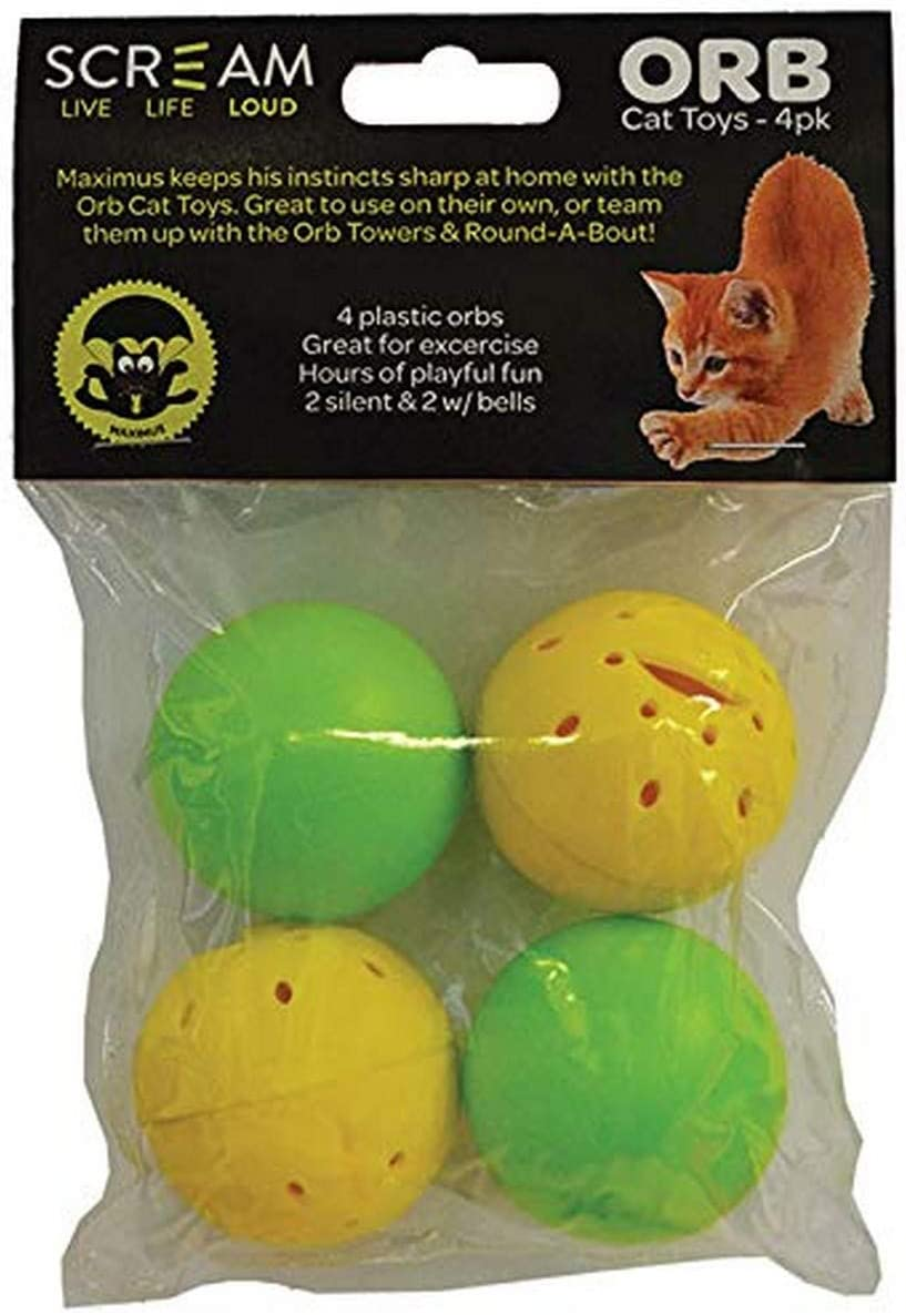 Scream 91-SCT04019 Cat Toy, Yellow
