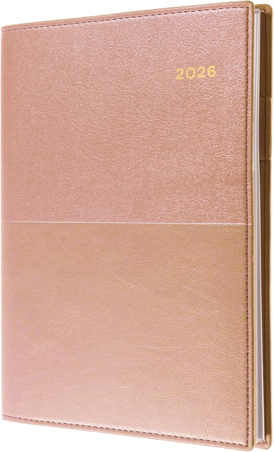 Collins - Vanessa 12 Month 2026 Diary/Planner, Week to View, A4 PU - Rose Gold