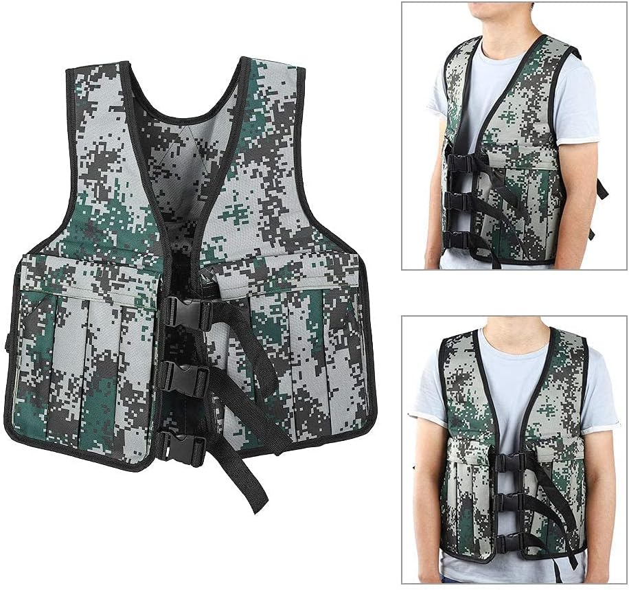 Yosoo Unisex 20KG/ 44LBS Adjustable Weighted Vest Training Workout Fitness Exercise Jacket (NOT Include Weights) image number 6