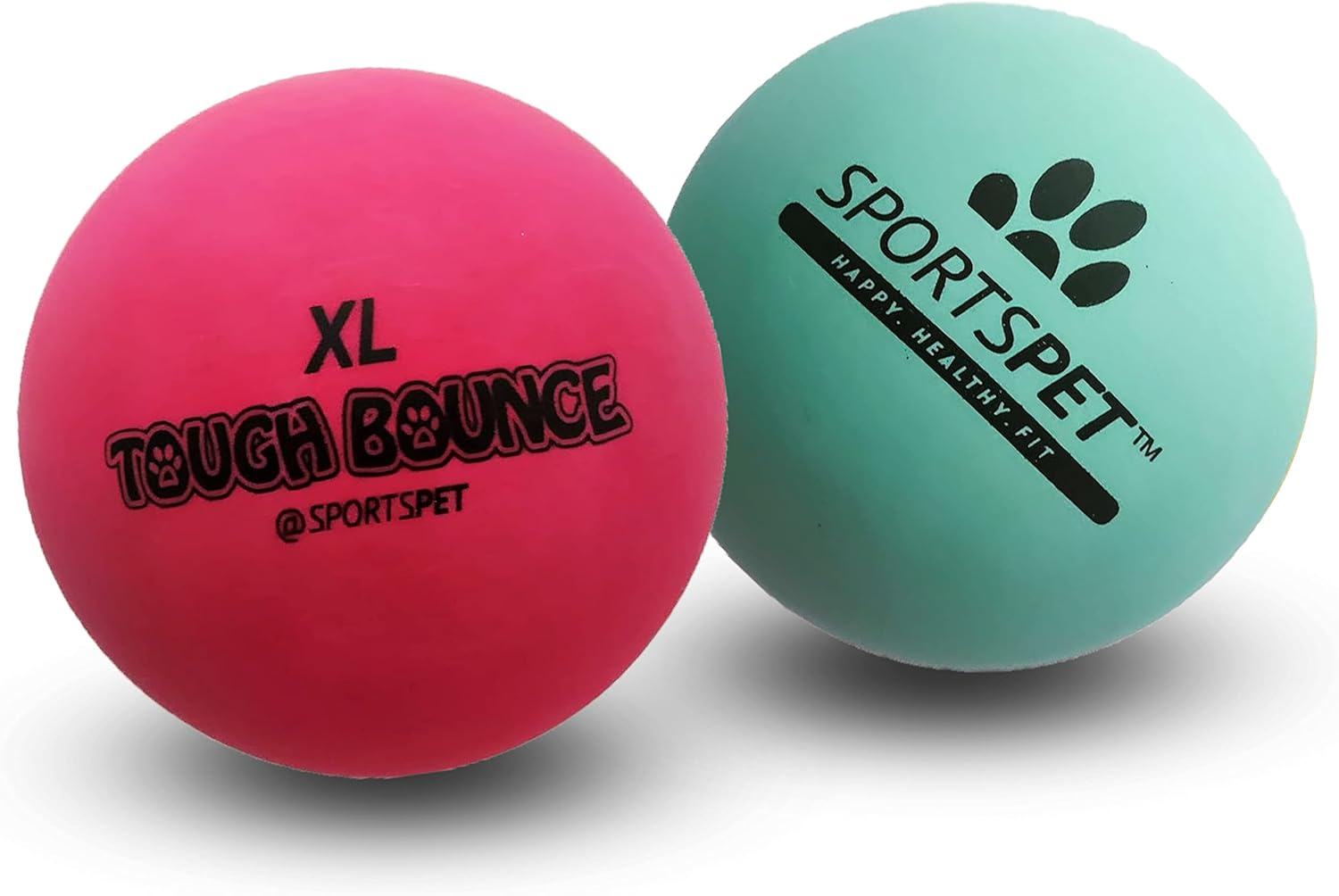 SPORTSPET Tough Bounce Natural Rubber Dog Balls - Highly Durable Tough Bounce Balls (65Mm)