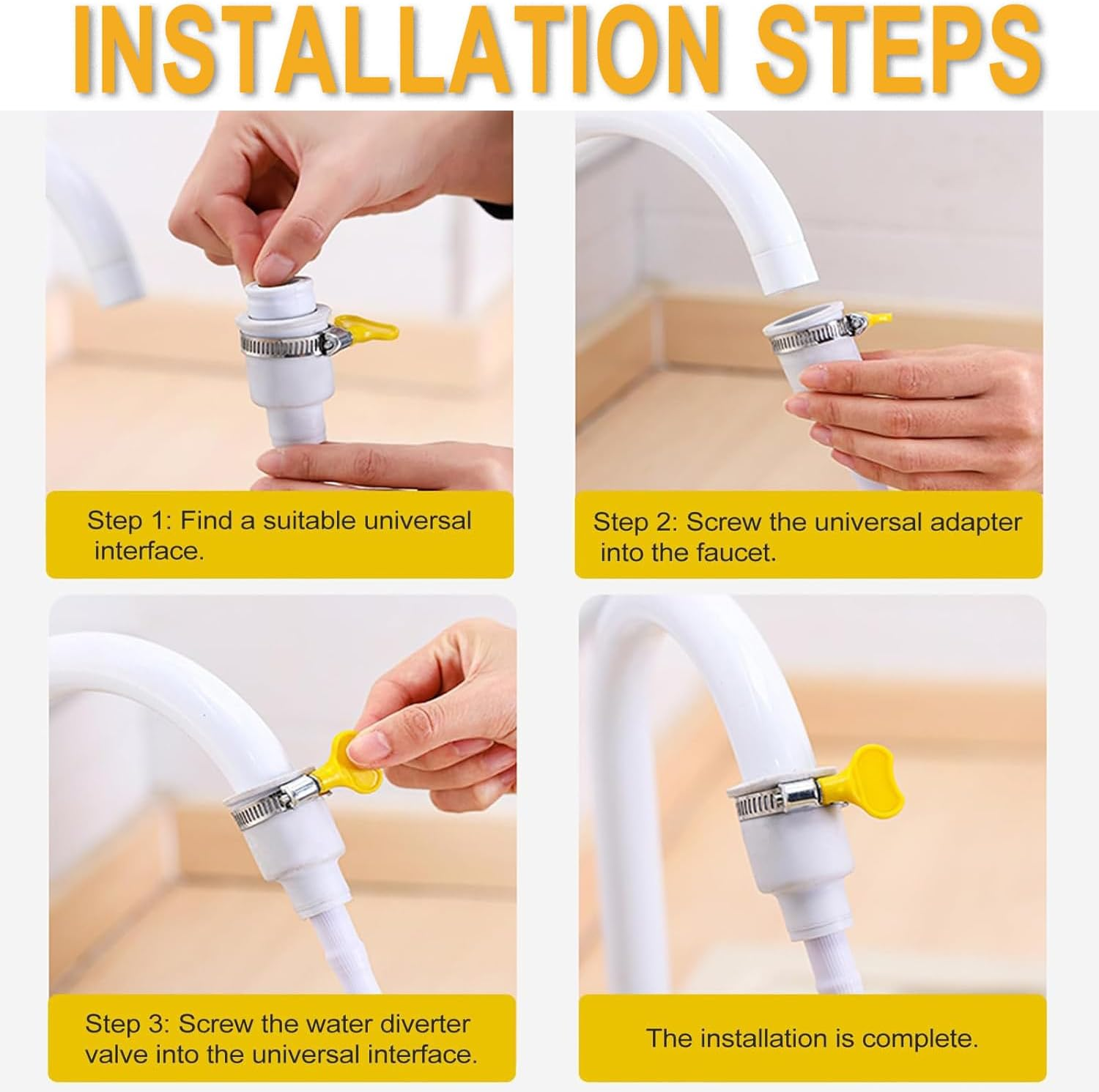 IONPSH Sink Spray Rubber Hose Portable Faucet Sprayerhand Held Shower Head Sprayer Tap Hose Attachment Can Be Used in the Bathroom and Kitchen for Bathing Baby Pets Washing Hair Rinsing Vegetables(2) image number 6