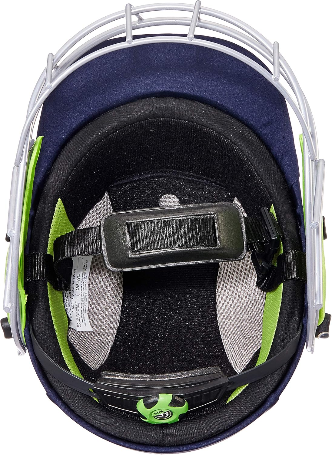 Kookaburra Pro 600 Cricket Helmet (Navy Blue, Small) | Superior Head Protection with Neck Guard | Shock Resistant, Sweat Absorbent, Breathable | Lightweight image number 3