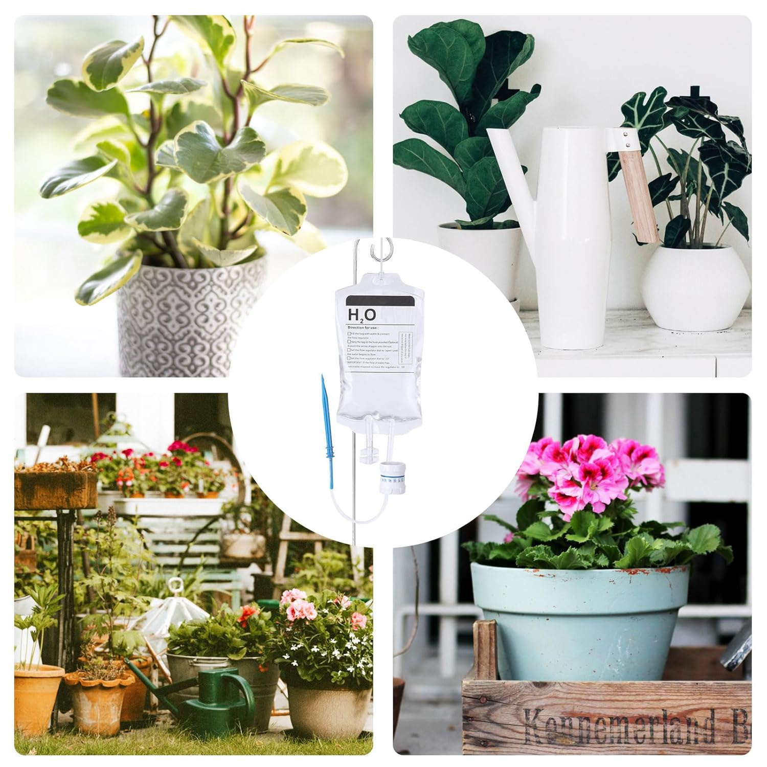 TOYMIS Pack of 2 Plant Life Support Drip, Plant Watering System with Metal Pen, Automatic Watering System, Drip Irrigation, Potted Plants, Automatic Plant Waterer for Plants image number 5