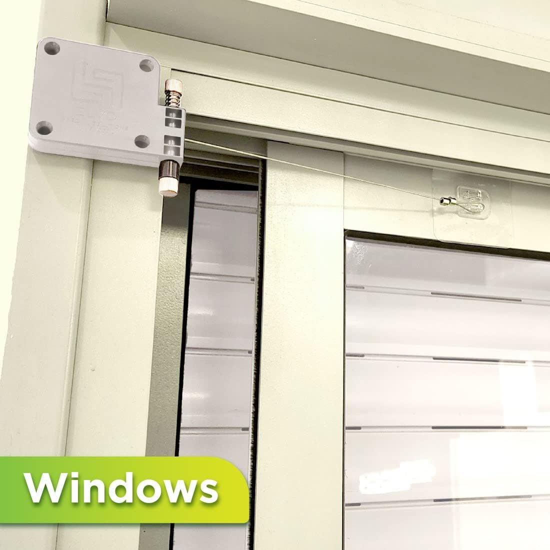 Lily'S Home Automatic Door Closer - Sliding Screen Auto Door Closer. Storm, Gate, Windows and Cabinet Doors Closer, Punch-Free and with Full Control on the Closure Speed and Strength. (2 Pack - White) image number 6