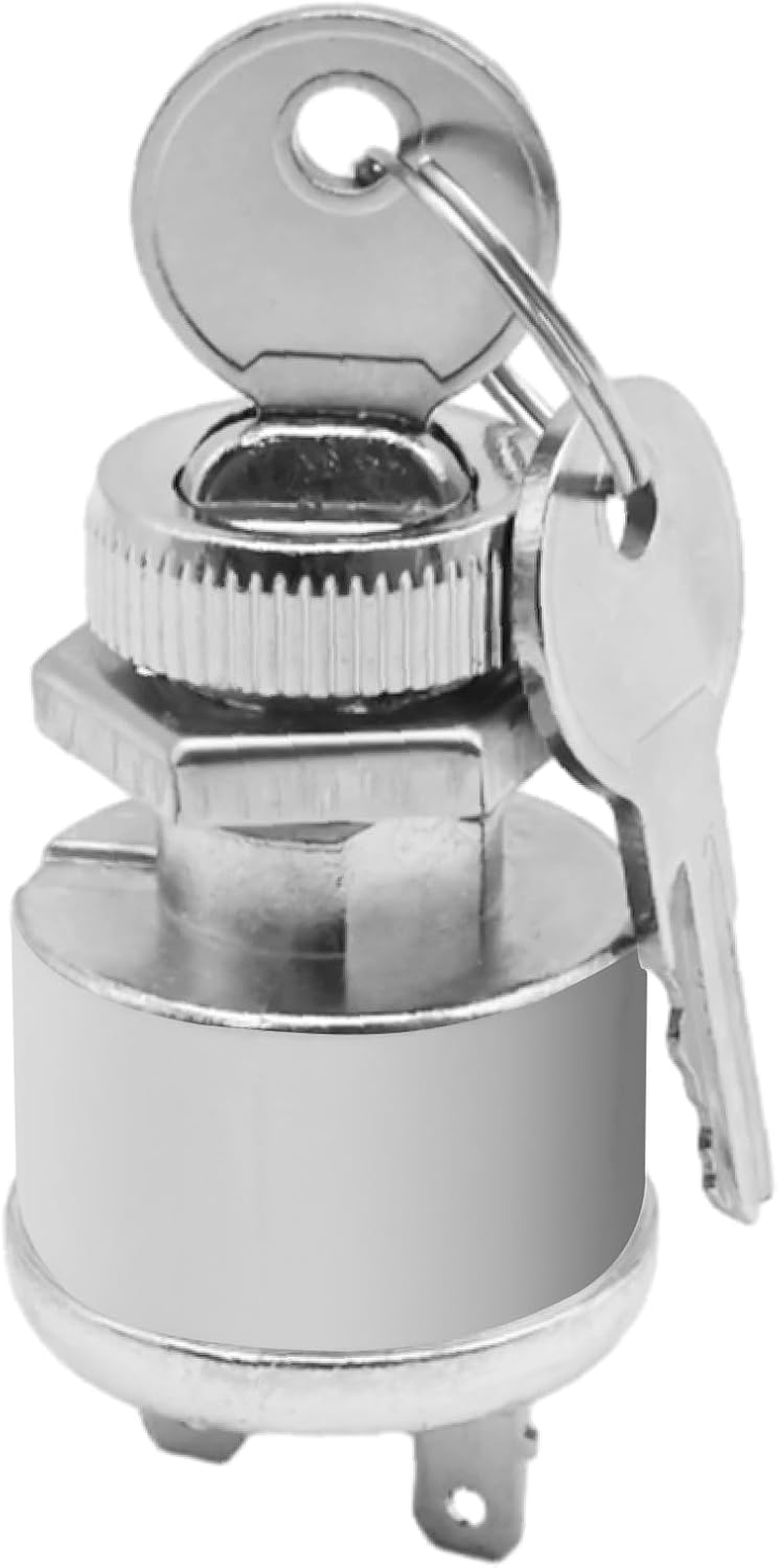 EATAKWARD 17421G1 Ignition Switch W/Key Replacement for EZGO Electric Golf Cart 2 Prong 4 Key Free Terminals Carabiner Golf Cart Starter Switch Ignition Key Switch image number 4