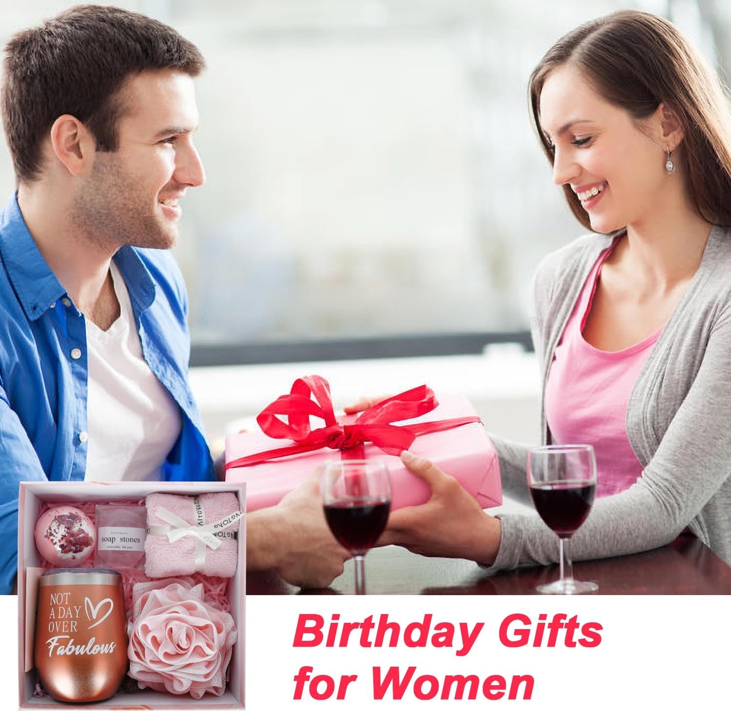 GIOD 9-Piece Luxury Bath Gift Set with Bath Bombs, Handmade Soap, Flowers, Towel and 350Ml Cup - Women'S Spa Hamper image number 5