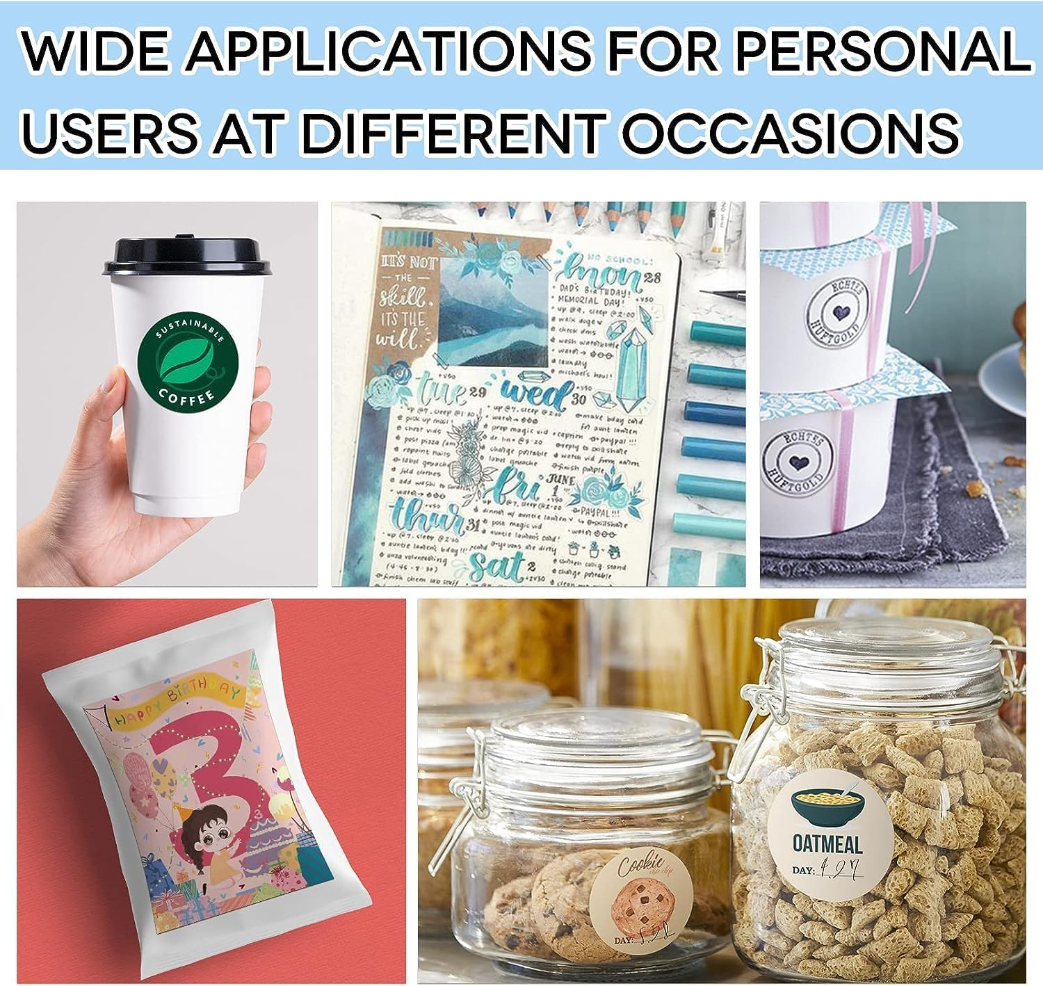 KOALA Inkjet Self Adhesive/Sticky Back White Glossy Photo Paper, Label Printing Paper, A4, 100 Sheets image number 5