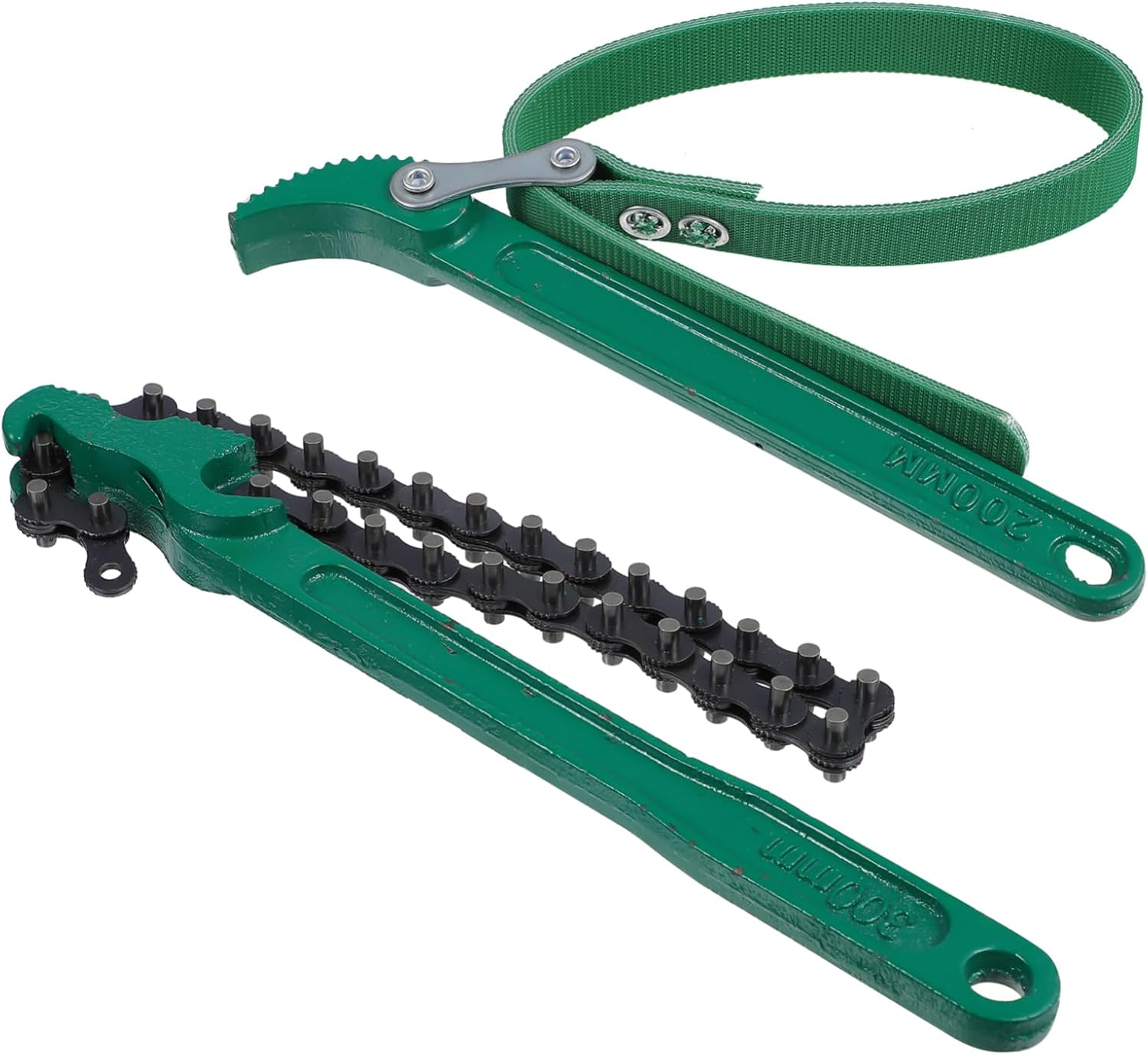 KALLORY Chain Filter Spanner and Oil Cleaner Wrench 2Pcs Set Carbon Steel Maintenance Removal Tools for Automotive Oil Filter Repair and Replacement image number 2