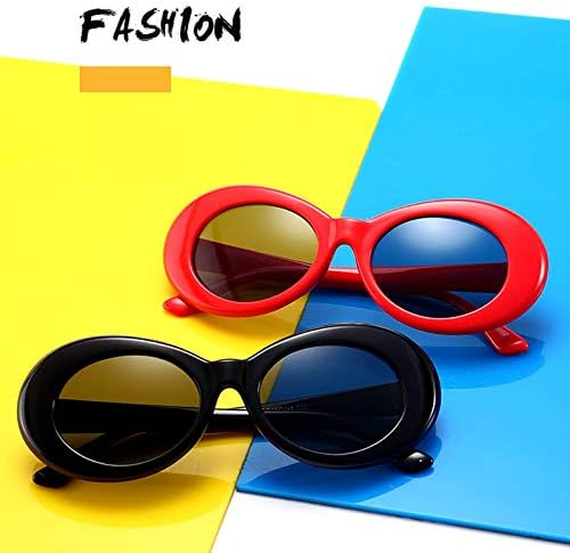 Armear Clout Goggles Oval Mod Retro Vintage Sunglasses round Lens,Black, Black image number 1