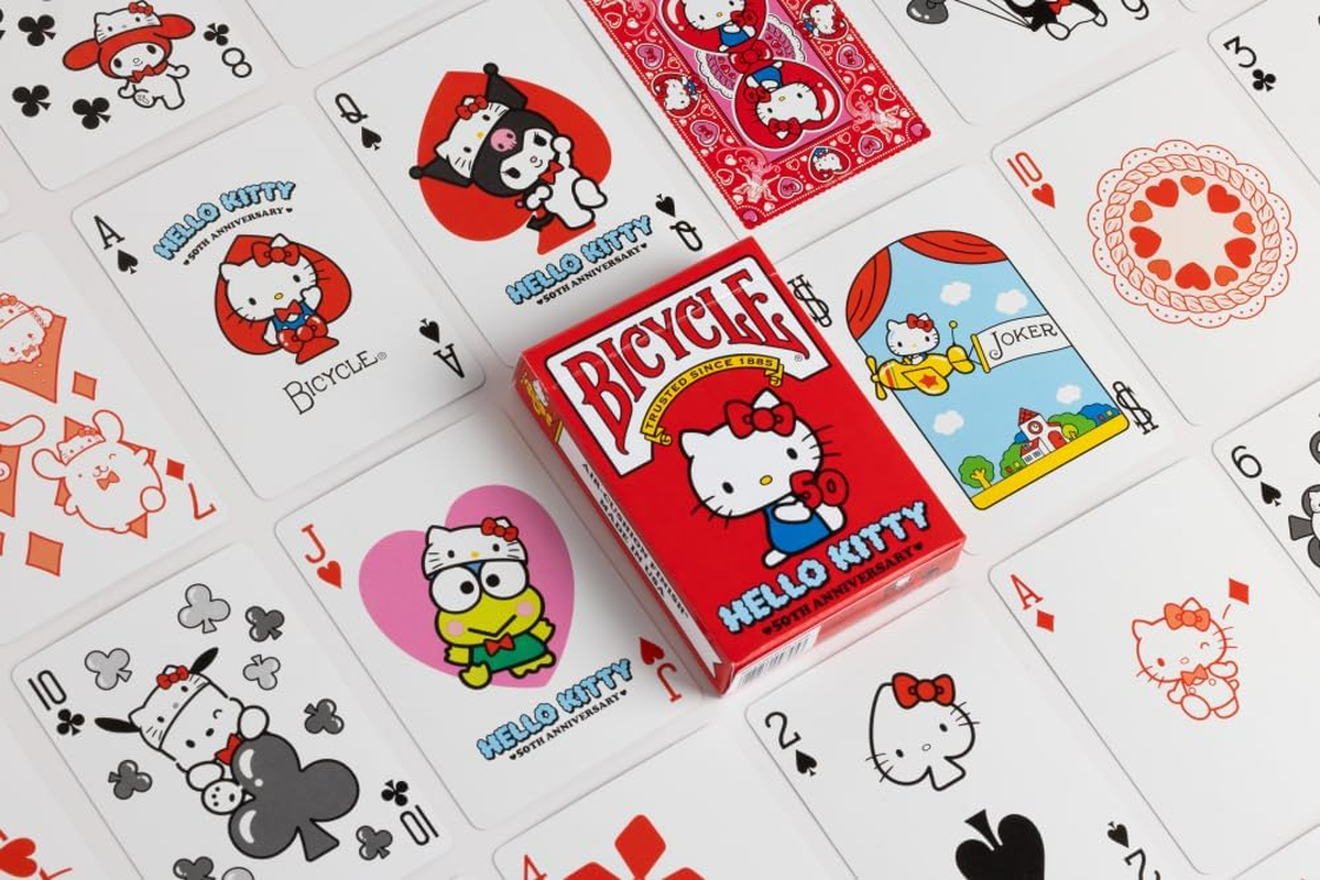 Bicycle Hello Kitty Playing Cards, Limited Edition Hello Kitty 50Th Anniversary, 1 Deck image number 4