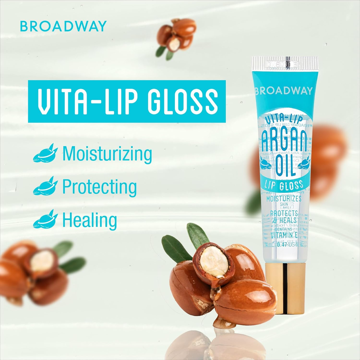 Ruby Kisses Broadway Vita-Lip Clear Lip Gloss (Argan Oil 48 Pack), Ultra-Hydrating & Soothing Formula with Multi-Vitamin Oils, High-Shine Non-Sticky Finish, Protecting Glossy Lip Balm with Vitamin E image number 5