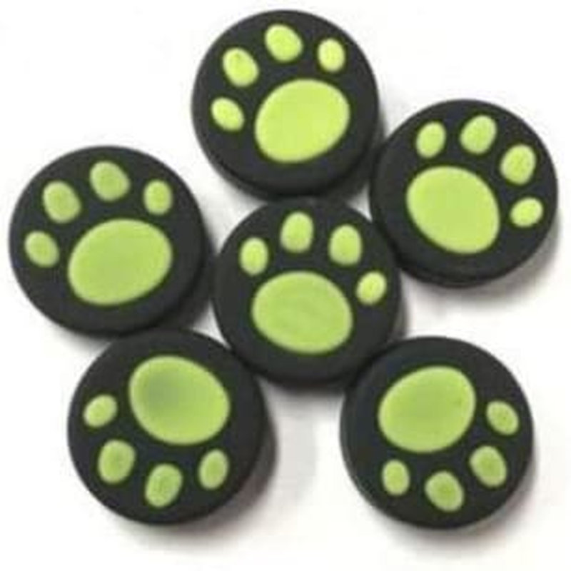 OSTENT 6 X Silicone Thumb Grip Stick Cap Cover Skin for Nintendo Switch Joy-Con Controller Color White