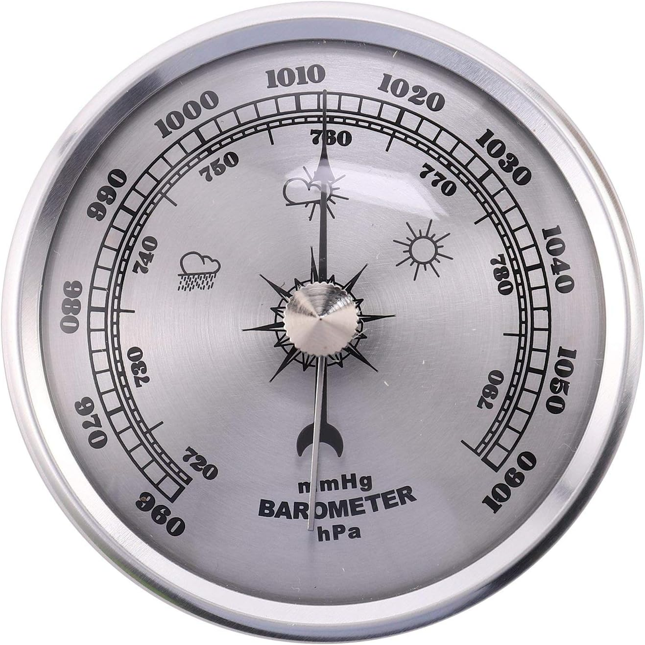 Pressure Gauge Metal Wall Barometer Atmospheric Multifunction Thermometer Hygrometer Portable image number 1