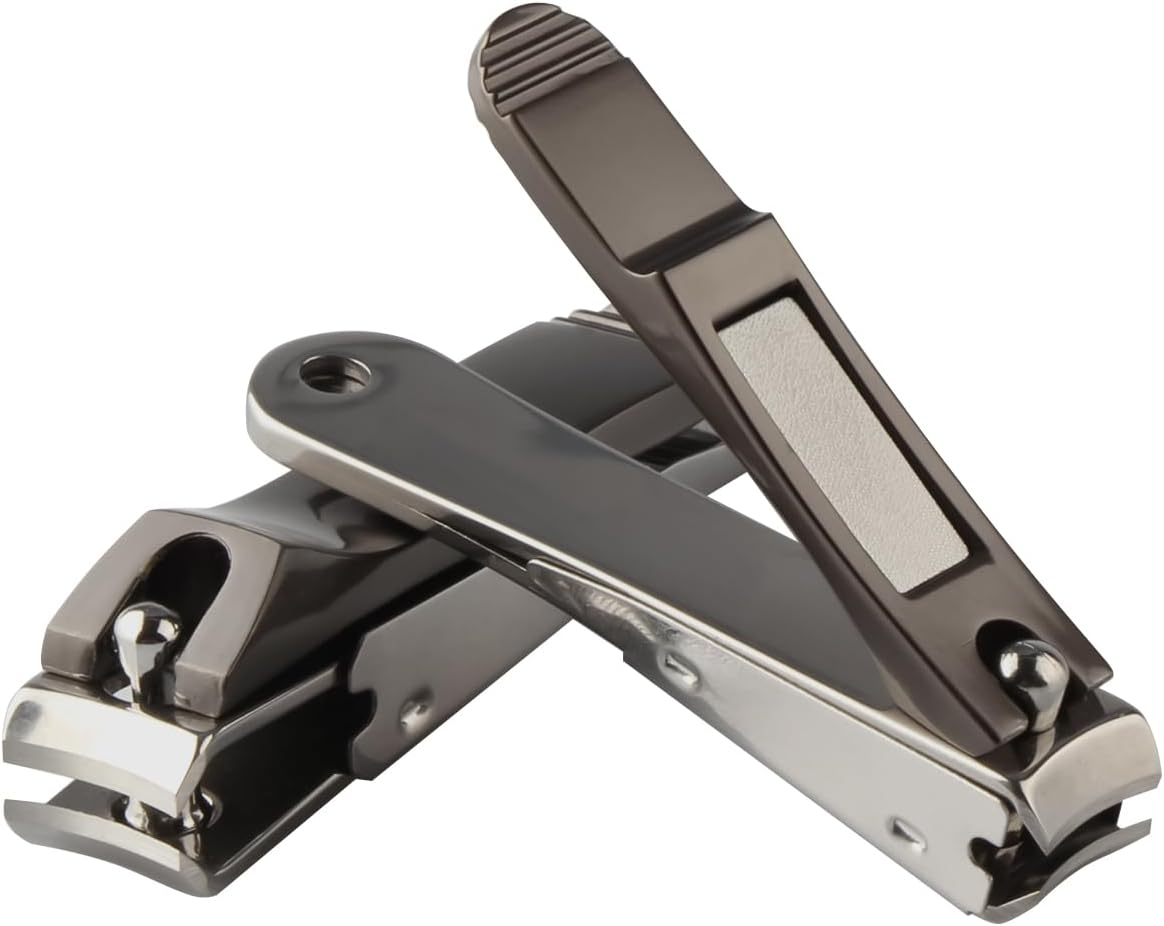 YUENTOEN Nail Clippers, 2 Pack Stainless Steel Sharp Fingernail Clipper and Toenail Clippers, Nail Cutters for Men and Women image number 4