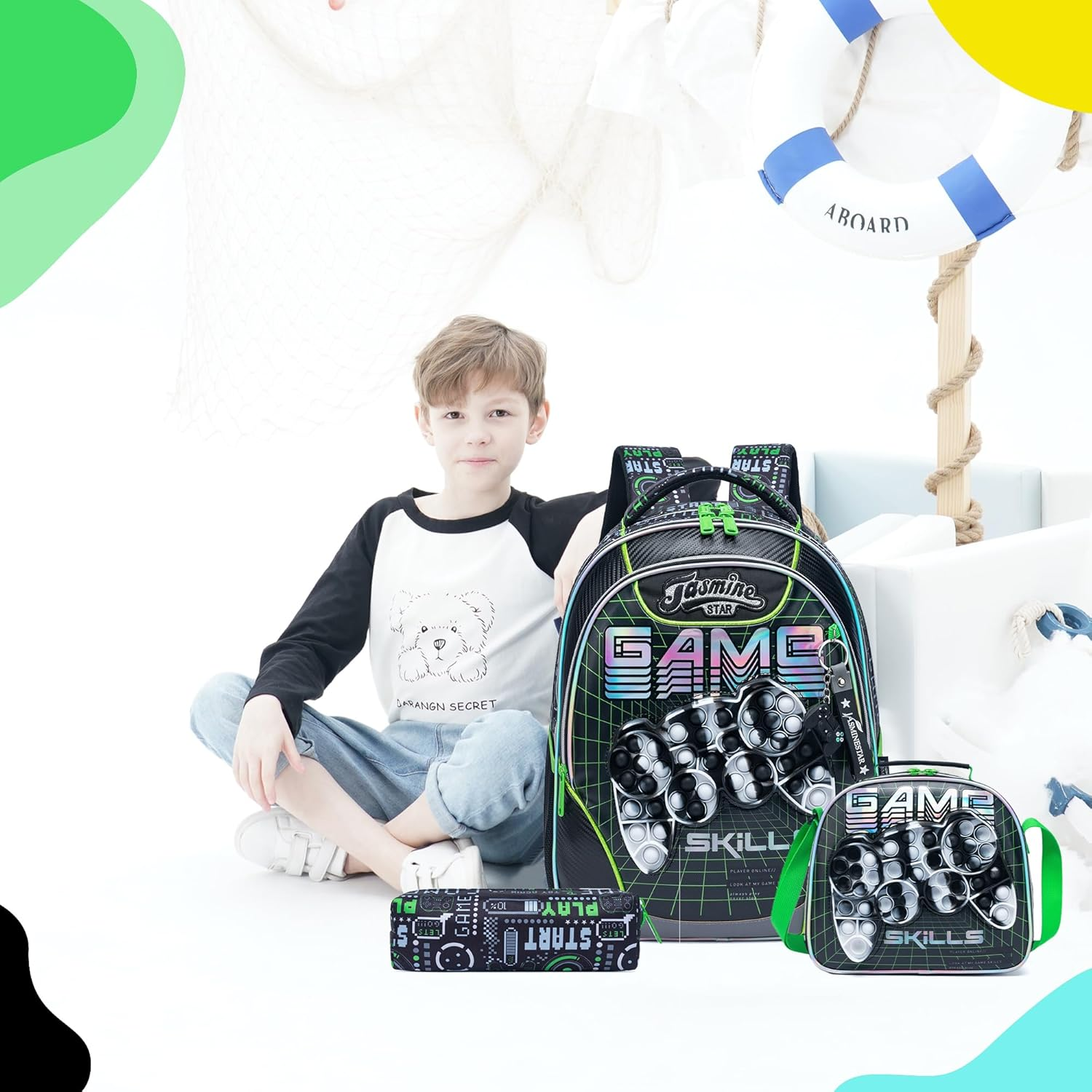 Meetbelify Backpack for Girls Elementary Preschool Kids Lunch Box for School image number 5