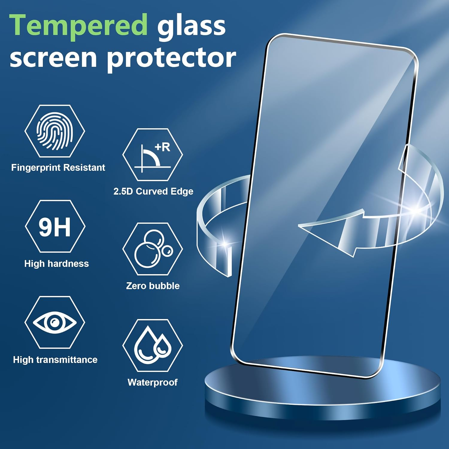 Fitudoos for OPPO A5X 4G/5G [Pack of 2] Tempered Glass Screen Protector + Camera Tempered Glass Film [1 Piece], [9H Hardness], [0.33 Mm] [Ultra Clear], [Anti-Scratch-Free and Oil], [No-Bubble] - Edge 550/850 image number 7
