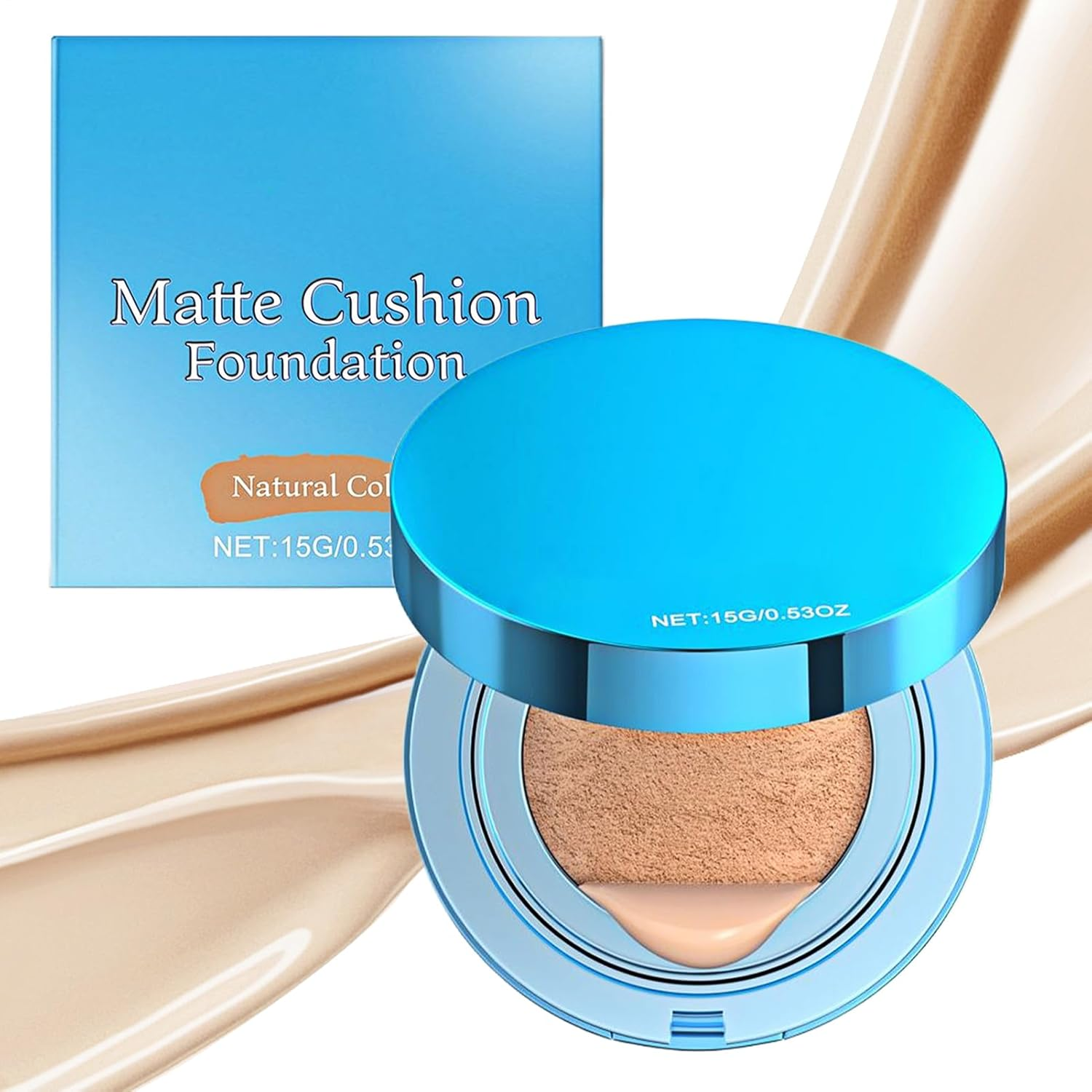 Cushion Foundation - Moisturizing Foundation Air Cushion Long-Lasting - Brightening Makeup Concealing Cream for School Traveling Party Business Trip Camping