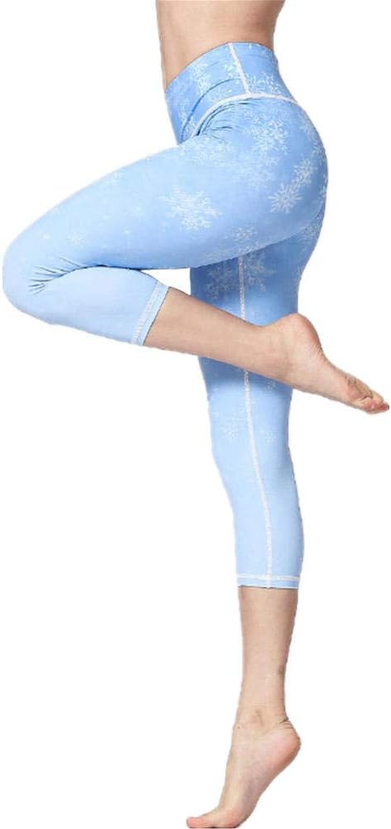 Women Yoga Pants Slim High Waist Sport Leggings Gym Elastic Romantic Printed Long Tights for Running Fitness Tummy Control