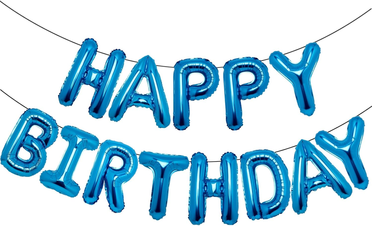 ACCEVO Happy Birthday Balloons Banner,16 Inch Aluminum Foil Letters, Birthday Party Decorations Happy Birthday Banner Party Decorations for Women Men Boys Girls Kids Gold Birthday Decorations Backdrop