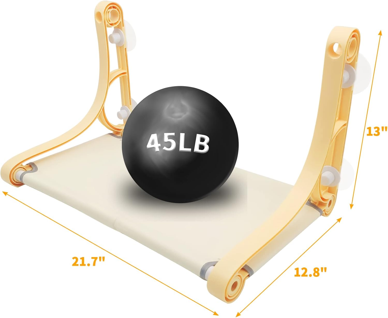 Fhiny Cat Window Perch, Cats Hammocks Seat for Indoor Cats with 2 Installation Styles Kitten Bed with Reinforced Screw Suction Cups & Shelves Space Saving Window Furniture for Small Cats Playing image number 6