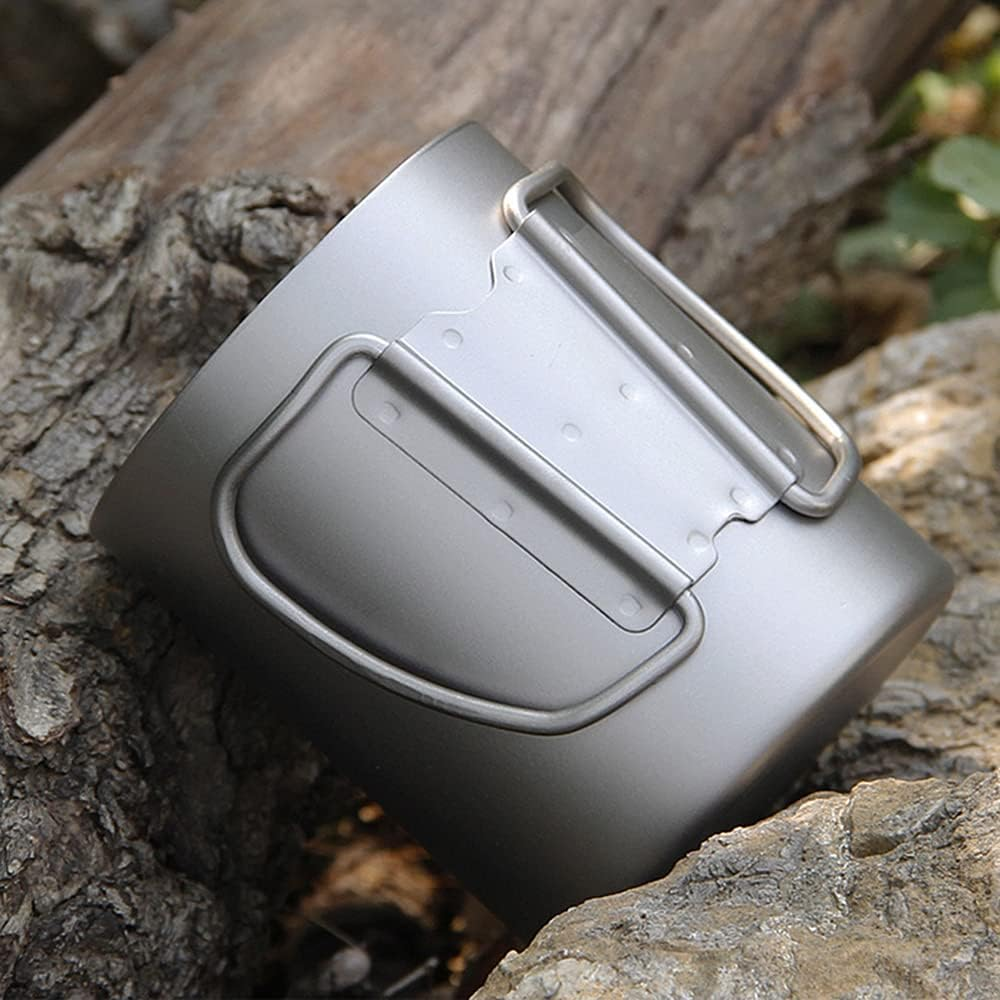 WENCHUAN 220Ml/330Ml/450Ml/550Ml Double Wall Titanium Water Cup Coffee Tea Mug for Home Office Outdoor Camping Hiking Backpacking Picnic image number 6