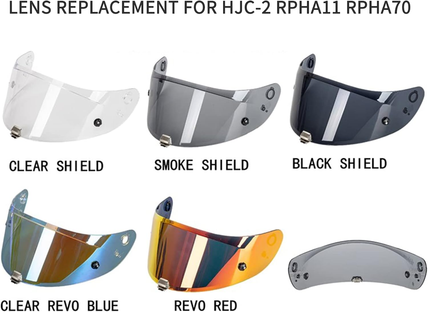 REFENG Visor, Motorcycle Helmet Visor Wind Shield Helmet Lens Replacement for HJC-2 RPHA11 RPHA70 Helmet - Revo Red image number 6