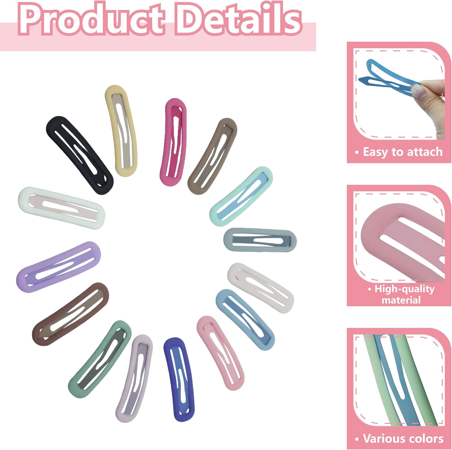 OYIWINMI Women'S Hair Clips, Pack of 15, Hair Clips Girls, Small Hair Clips for Thick, Thin and Fine Hair image number 3