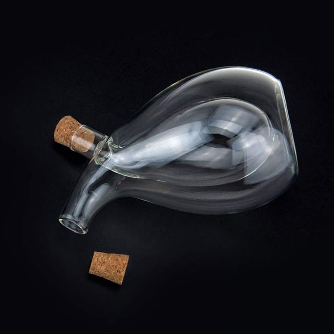 DDMMQS Olive Oil and Vinegar Dispenser Bottle for Kitchen 2 in 1 Glass Oil and Vinegar Dispenser, Double Glass Oil Dispenser Container for Kitchen Cooking image number 3