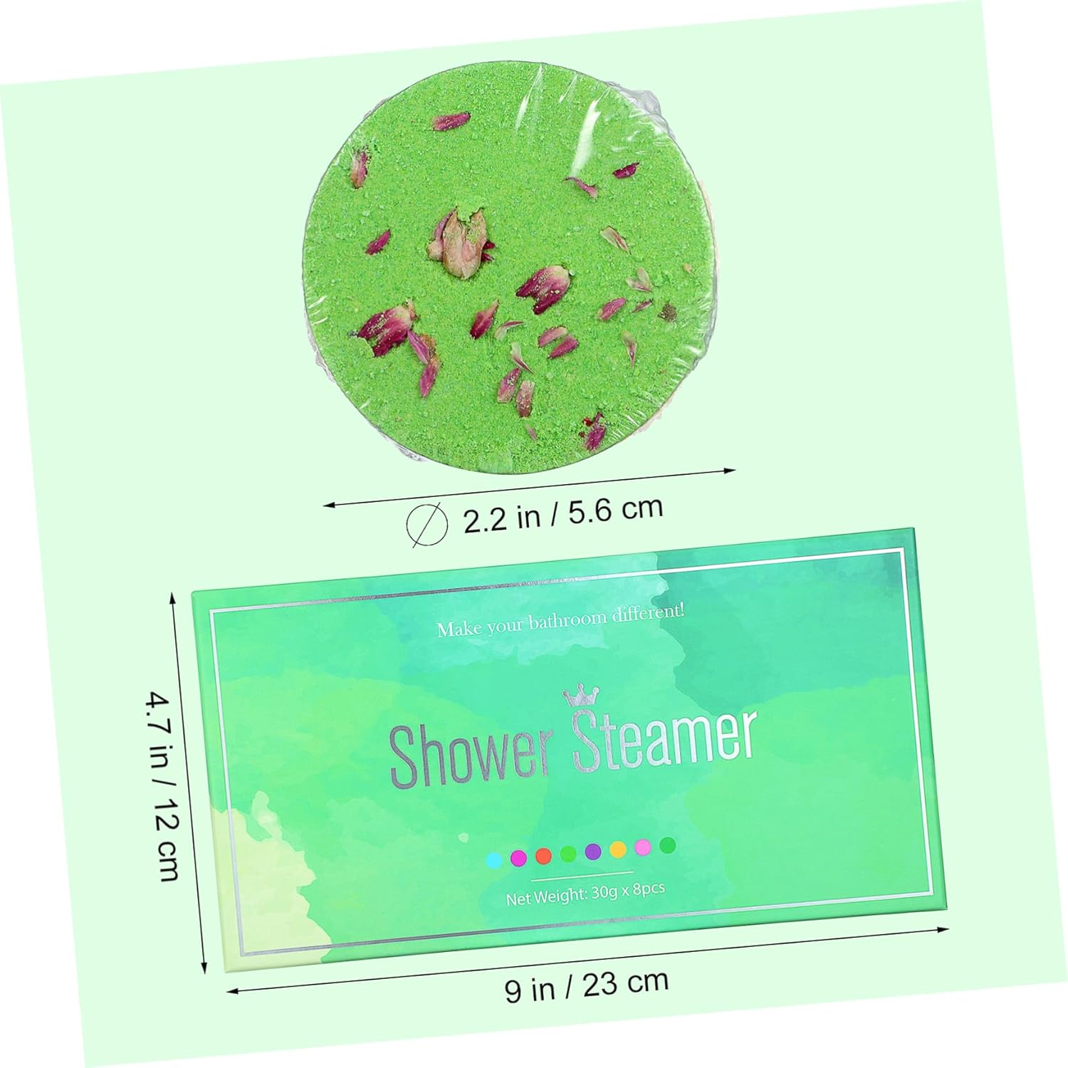 8Pcs Essential Oil Shower Tablets for Relaxation Natural Aromatherapy Bath Salts for Women Moisturizing and Exfoliating Sea Salt Bath Tablets Each image number 4