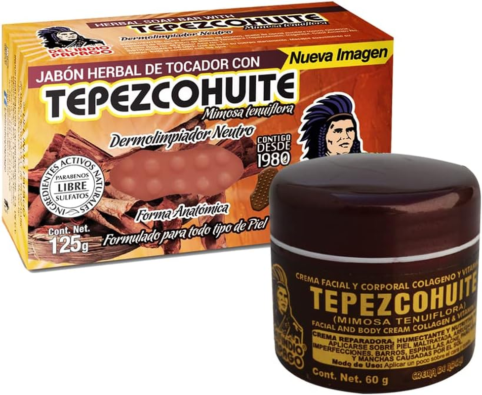 Del Indio Papago Tepezcohuite Cream 60Ml and Tepezcohuite Soap 130Ml image number 2