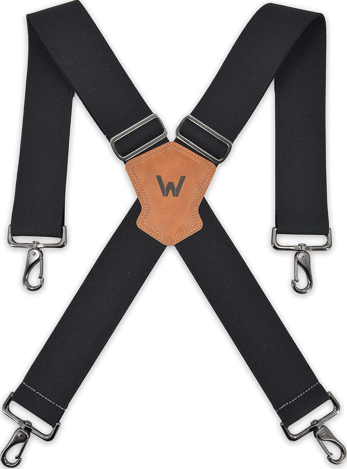 WELKINLAND Heavy-Duty 2Inch-Wide Full-Elastic Work Suspender for Jeans