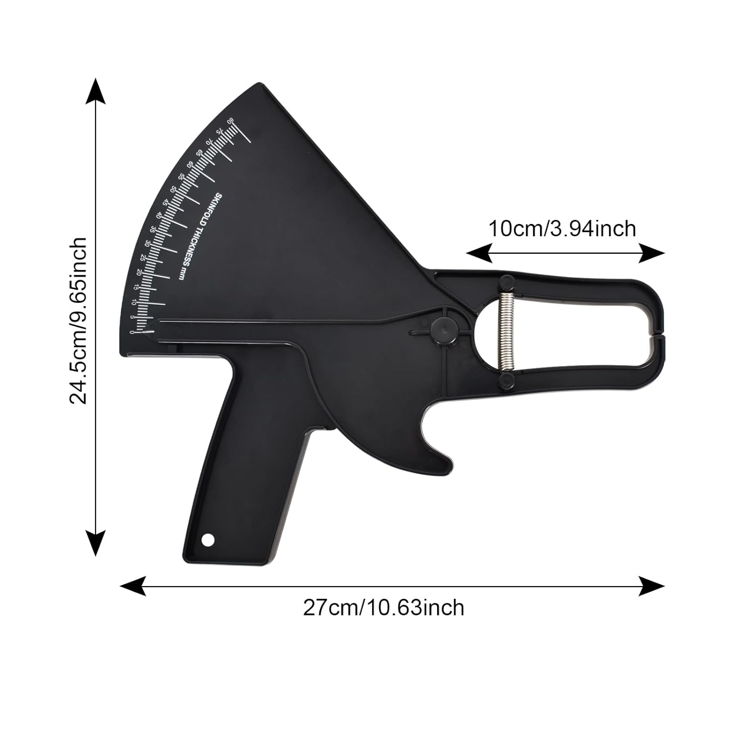 Professional Skinfold Caliper, Accurate Measure Skinfold Caliper, Body Fat Caliper Easy to Read Data, Body Fat Tester for Measuring Body Fat Percentage, Skinfold Tester for Fitness Weight Loss (Black) image number 6