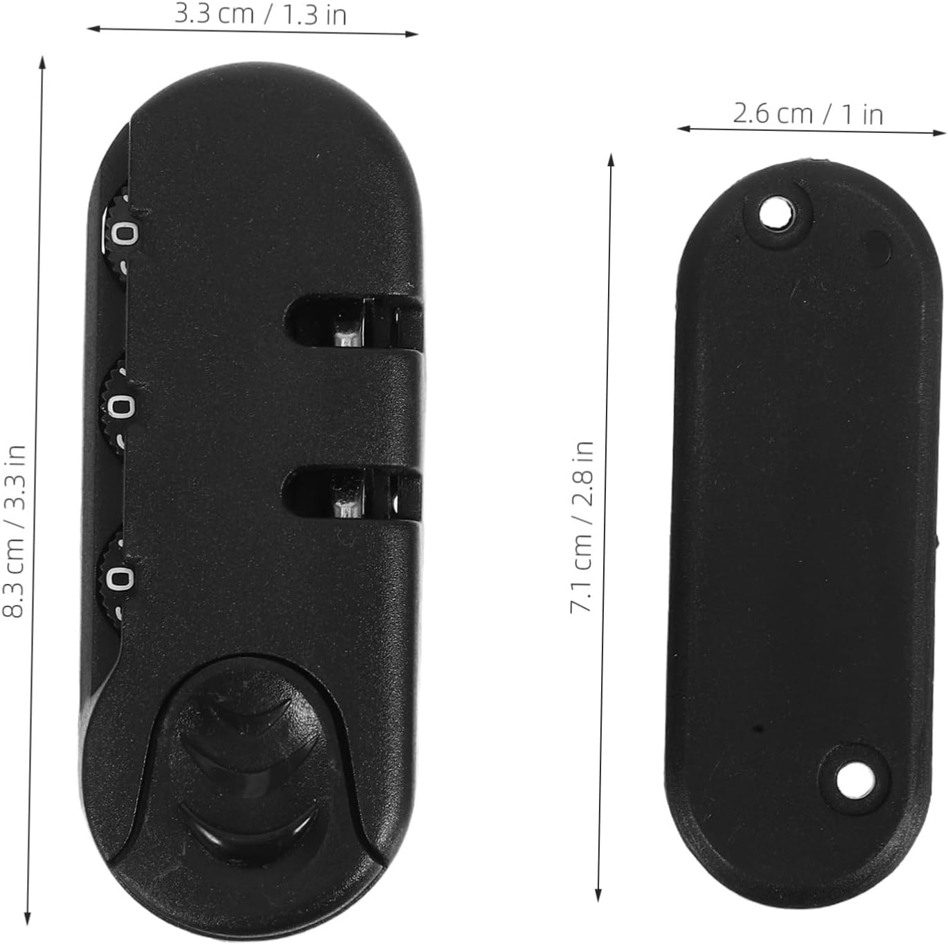 DIKACA 3Pcs Backpack Theft Lock with Combination Password Lock for Luggage Suitcase and Travel Bags and Easy to Use for Business Trips image number 3
