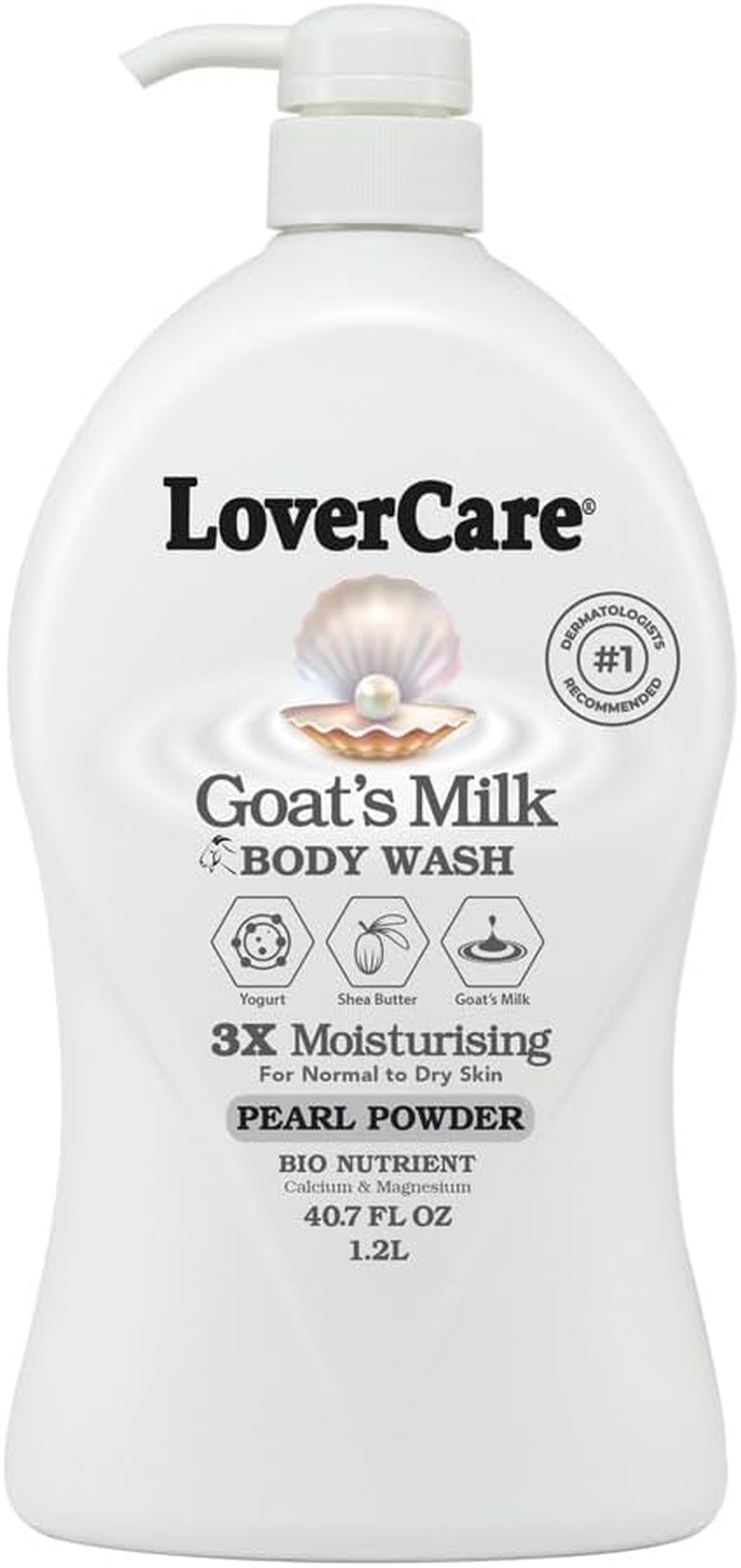 Combo Pack - Lovercare Goat'S Milk Body Wash with Pearl Powder 1200 Ml - Hand & Body Lotion Pearl Powder 800Ml image number 3