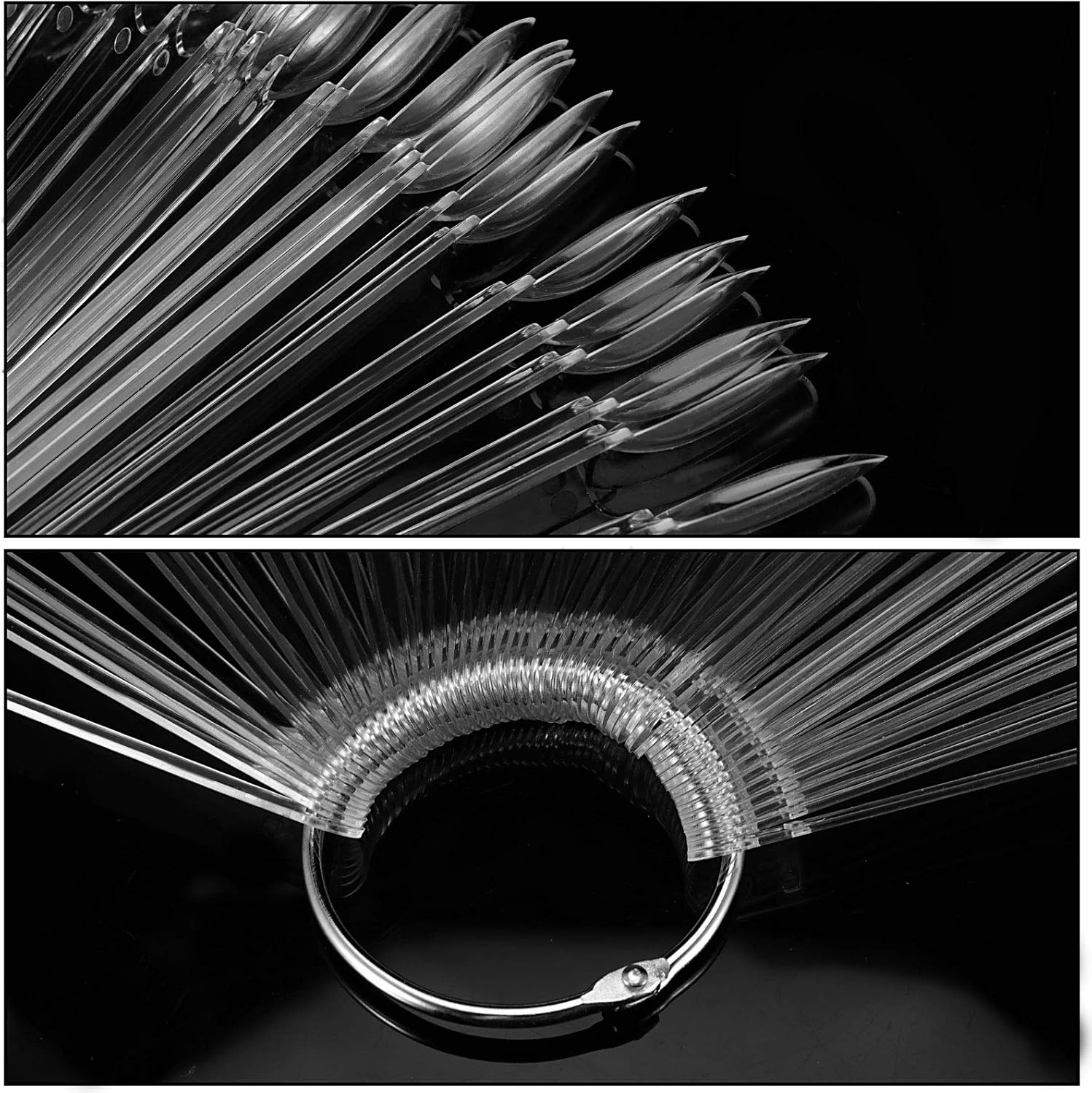 ZOENHOU 150PCS Transparent Nail Sticks, Plastic Nail Polish Sticks Nail Color Display Practice Nail Art Sample Sticks for Professional Use, Home DIY