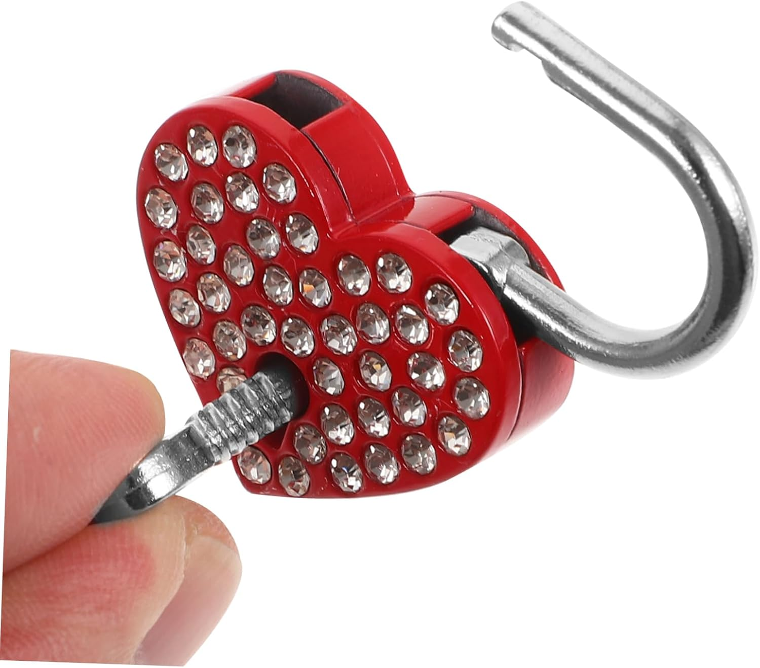 WHAMVOX 2Sets Heart Shaped Lock Keys Locks Small Padlock Couple Travel Padlocks for Luggage Suitcase and Backpack Locking