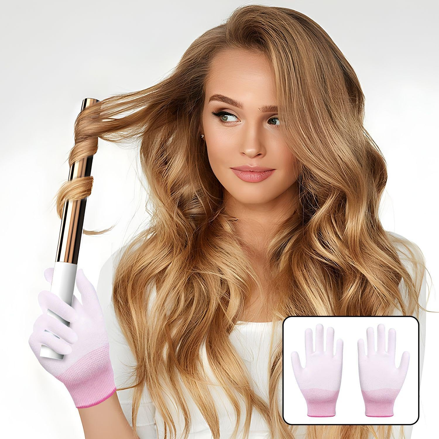 3 Pieces Curly Hair Gloves, Heat Resistant Gloves, Hairdressing Salon Tools, Non Slip Gloves image number 4