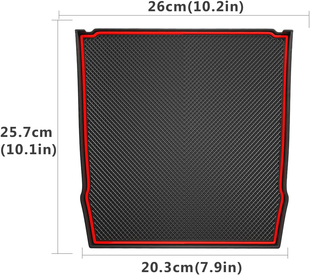 Auovo Dashboard Mats for Subaru Forester Accessories 2019-2021 Subaru Crosstrek/Impreza 2018-2021 Car Interior Dash Rubber Pad Liner (1 Pcs Red Trim Dashboard Mat) image number 7