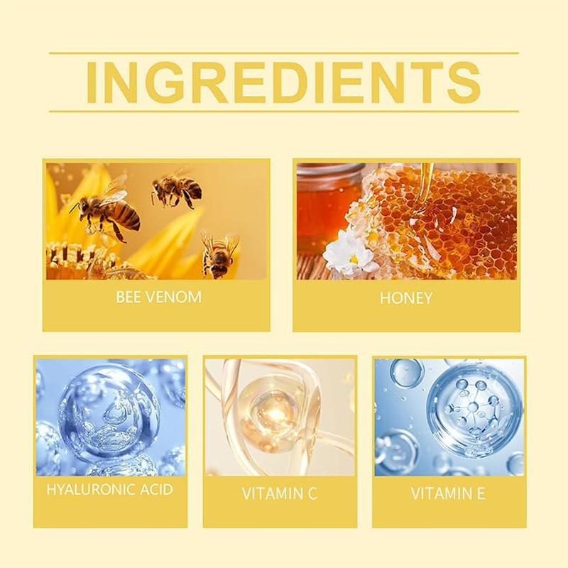 2PC Bee Venom Firming Cream,Anti-Aging Bee Venom Cream,Professional Bee Venom Moisturizer Cream for Dry Skin,Lifting & Recovery for All Skin Types image number 5