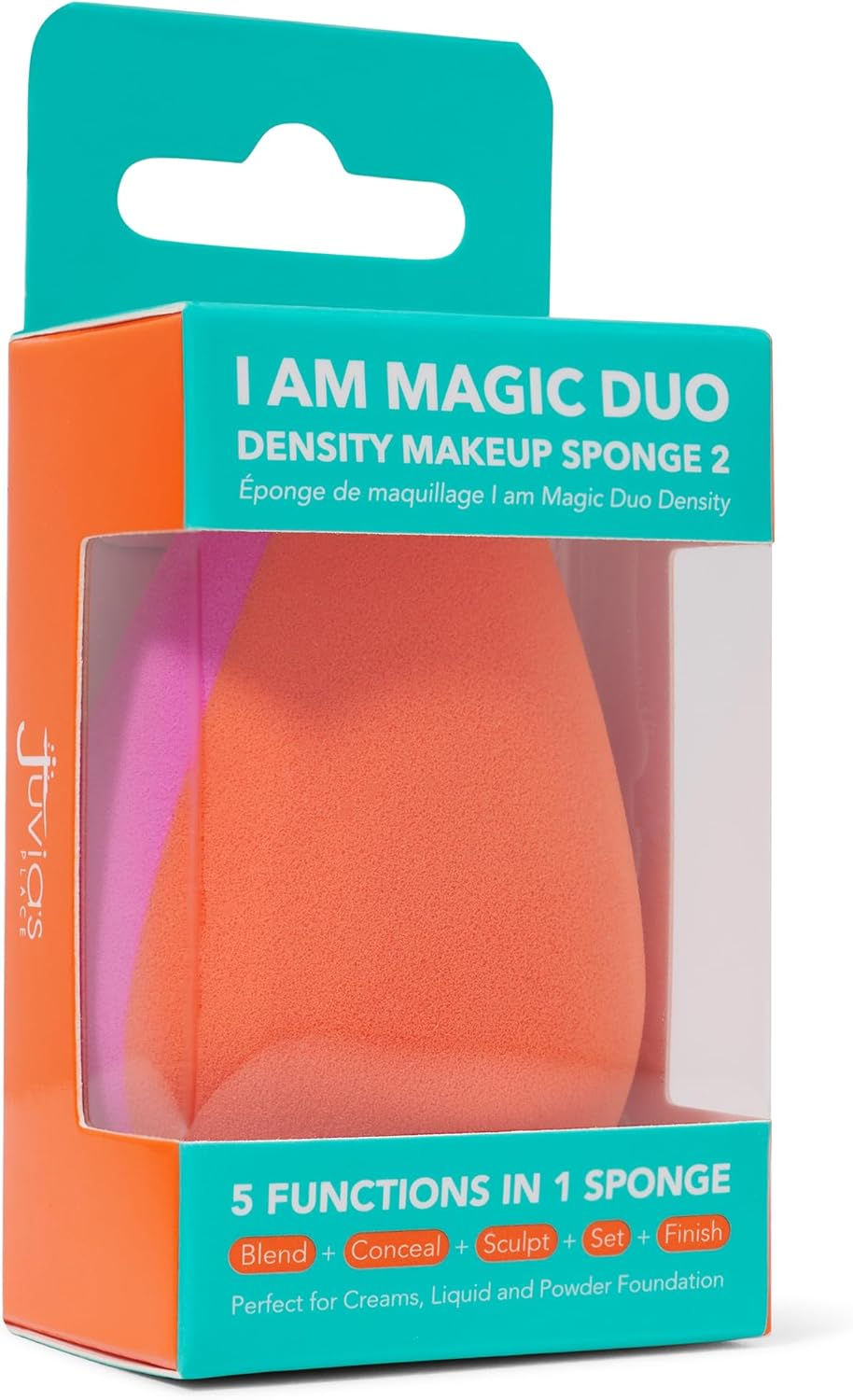 Juvia'S Place I Am Magic Sponge Orange&Pink - Face Blending Flawless Makeup Foundation Powder Setting Soft Cosmetics Puffs Wedges Travel Essentials Skincare Tools Blenders Blush Beauty Accessories image number 2