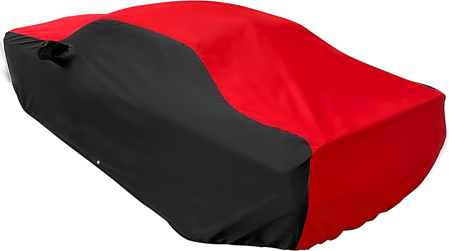 2008-2023 Dodge Challenger Indoor/Outdoor Car Cover - Ultraguard plus 300 Denier UV Protection Water Resistant - Custom Fit for All SXT, GT, R/T, Scat Pack, Hellcat Redeye & Widebody (Red/Black) image number 5