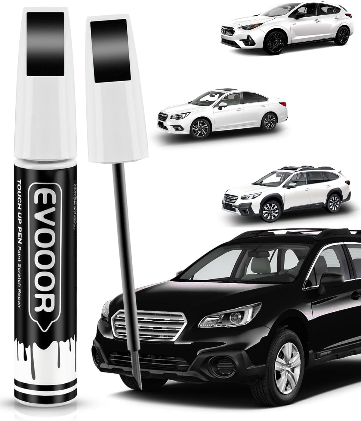 G1U Ice Silver Metallic Touch up Paint Compatible with Subaru Exact Match 2 in 1 Touch up Paint for Chips and Nicks Repair with 2Pcs Disposable Micro Applicators