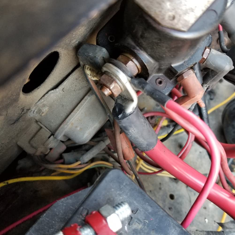 Ampper 5 AWG Battery Cable Set, 20 Inch Copper Power Inverter Cables with Terminals for Car, Vehicle, RV, Solar Application and More (5/16" Ring, 1 Set) image number 1