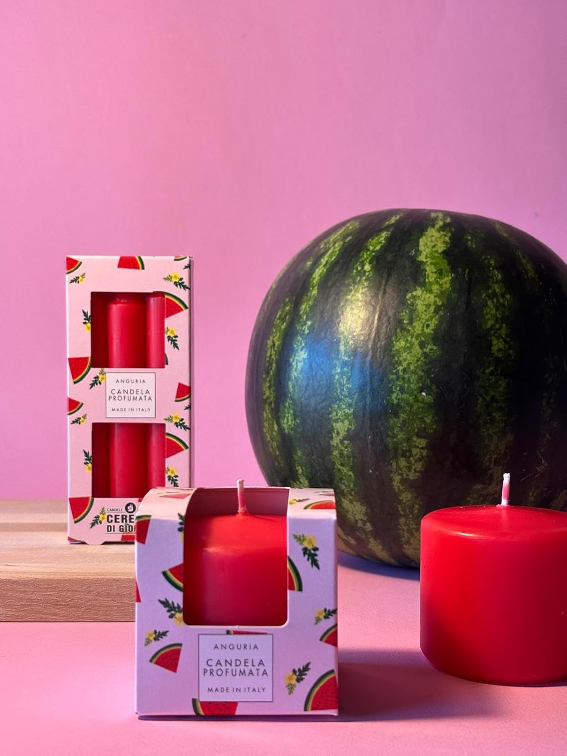 Scented Candle Pocket Season Diameter 6 Cm Height 5.5 Cm Spring/Summer Watermelon Cereria Di Giorgio image number 1